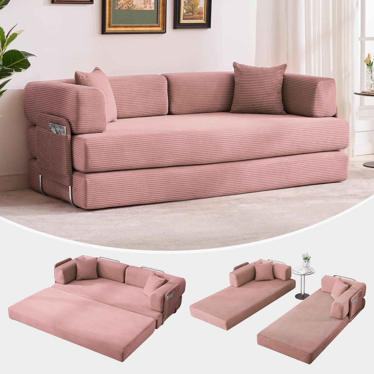 5-in-1 Convertible Sleeper Sofa Bed R671