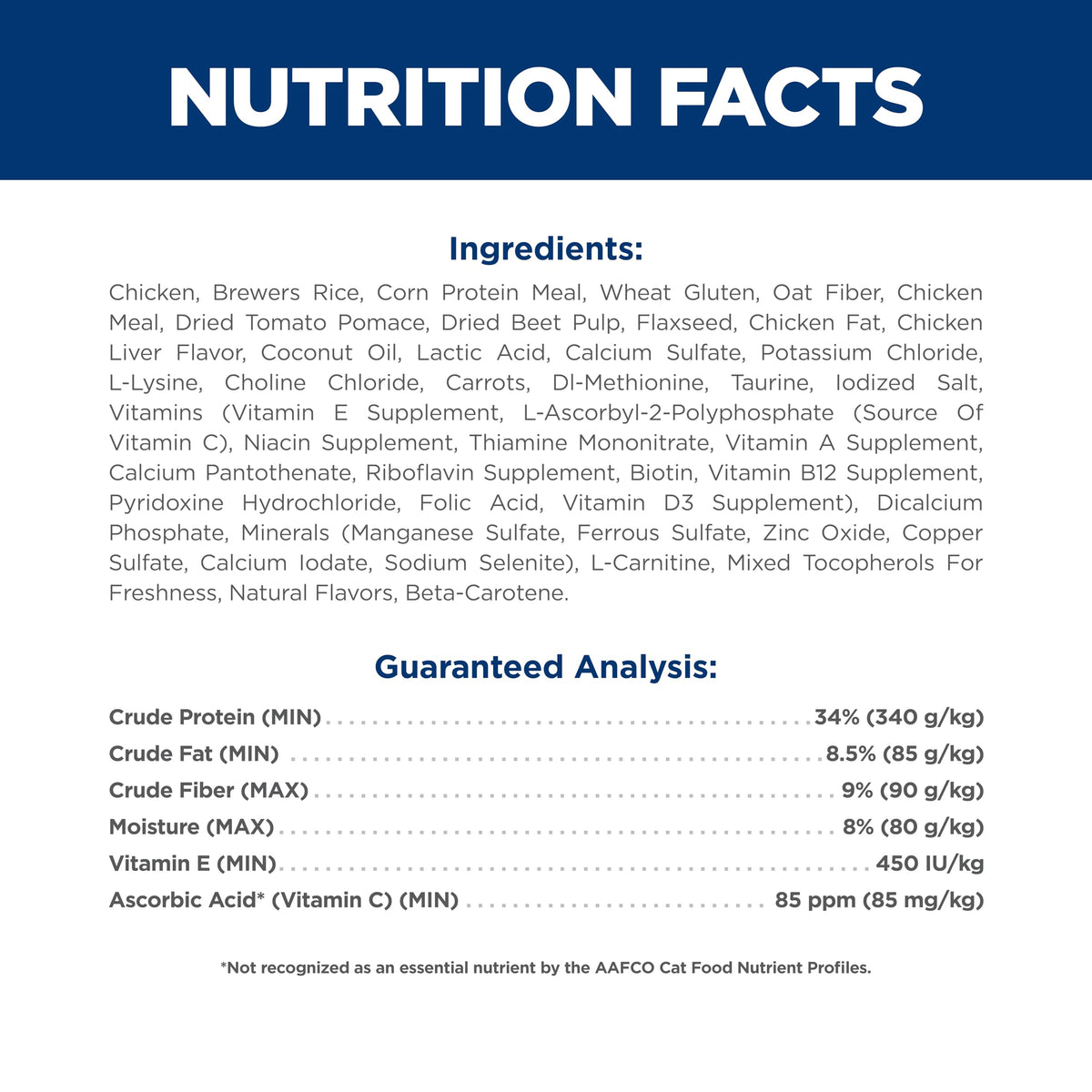 Adult Perfect Weight Dry Cat Food I685691