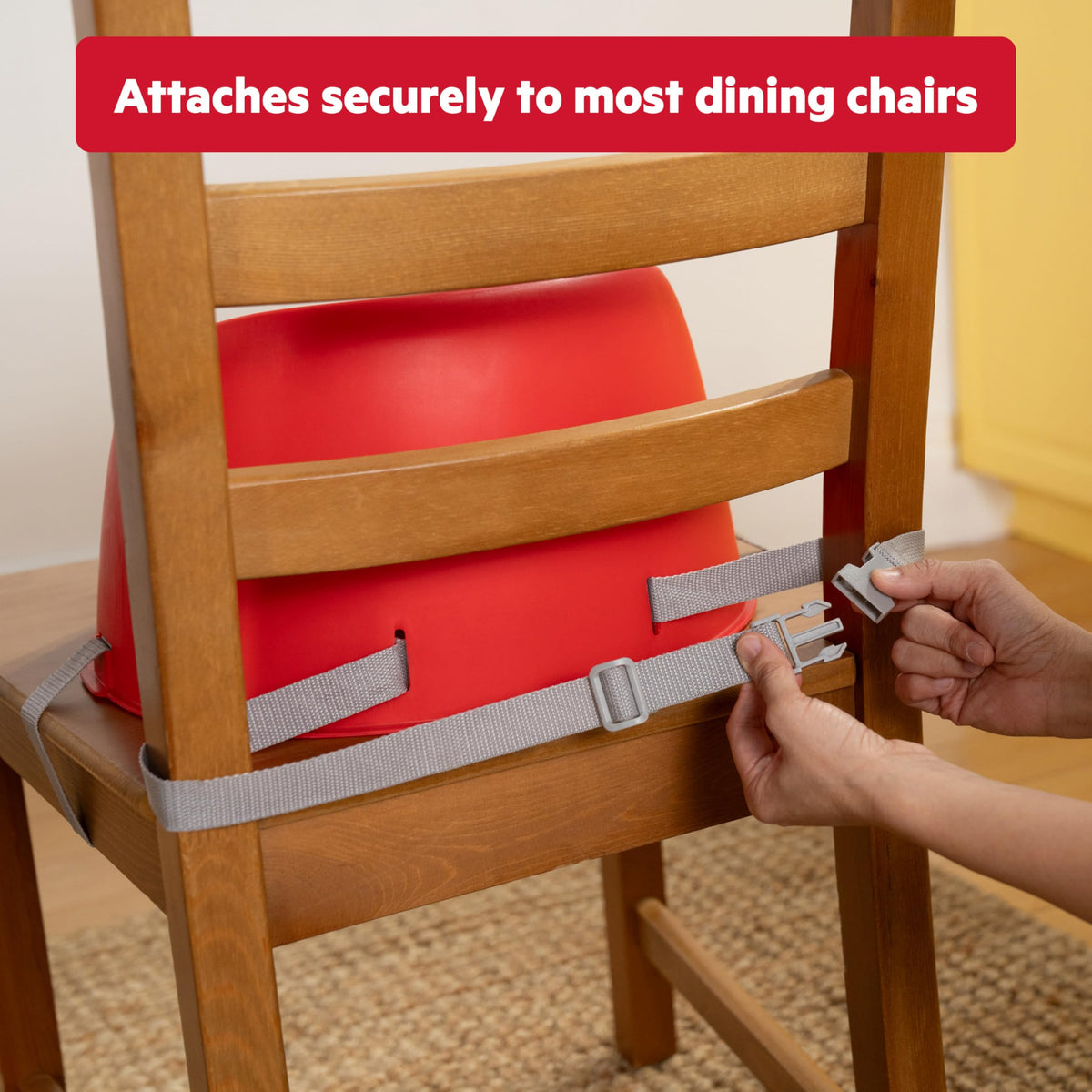 Easy-Clean Baby Booster Feeding Chair with 3-Point Harness J754