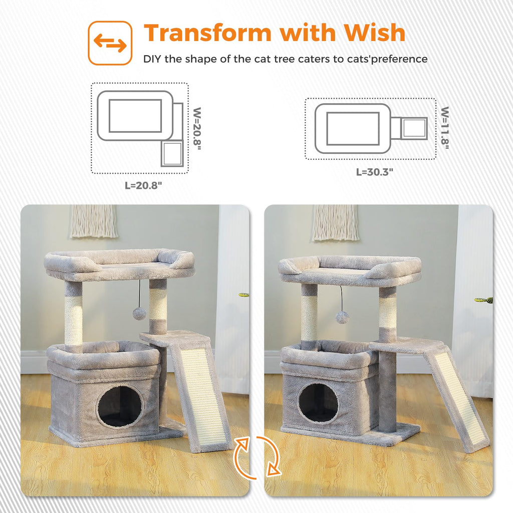 Gray Cat Tree Q5398