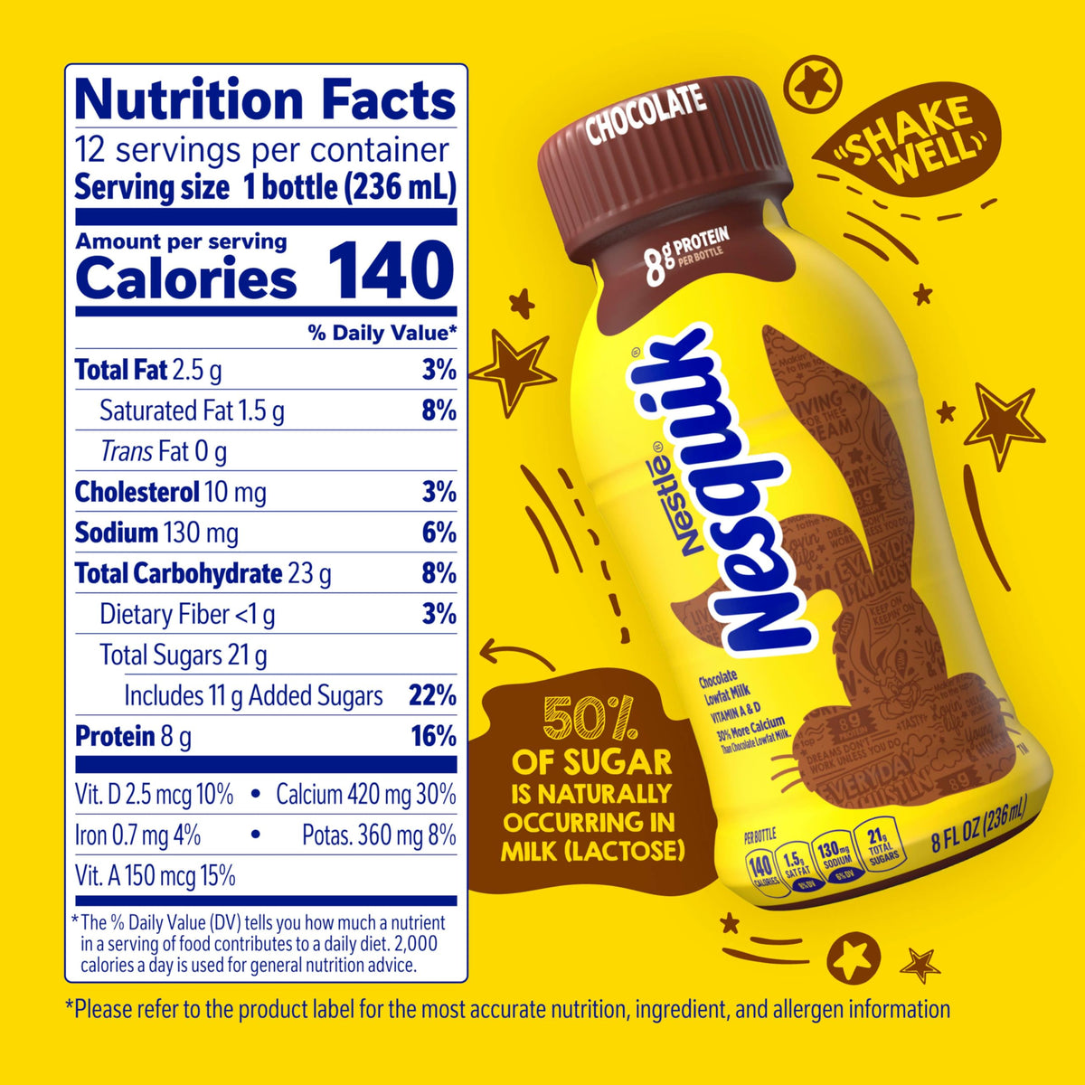 Lowfat Chocolate Milk 8 Fl Oz 12 Pack Y64590