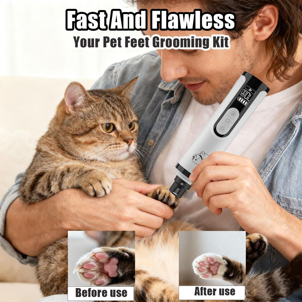 Ultra Quiet Dog Nail Grinder with Dual LED Lights O58565