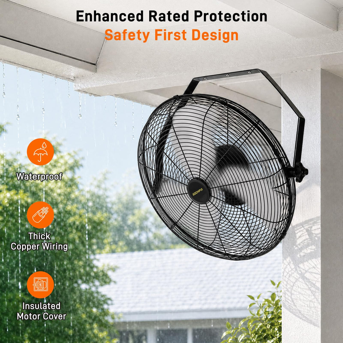 20 Inch 2 Pack 3-Speed High Velocity Wall Mount Fan B371