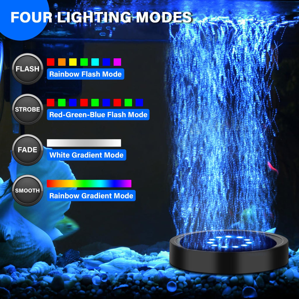 Aquarium Air Bubble Light and Magnetic Glass Clean Brush C804