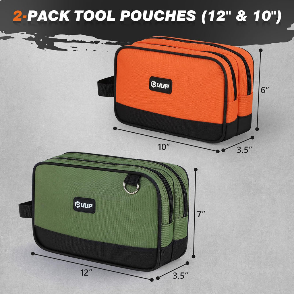 Tool Bag 2-Pack 12" 10" Zipper Pouch Organizer S936308