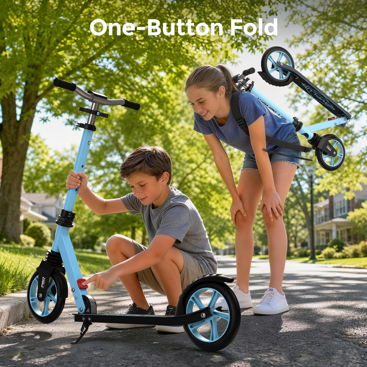Kick Scooter with 8 Big Wheels Y7594