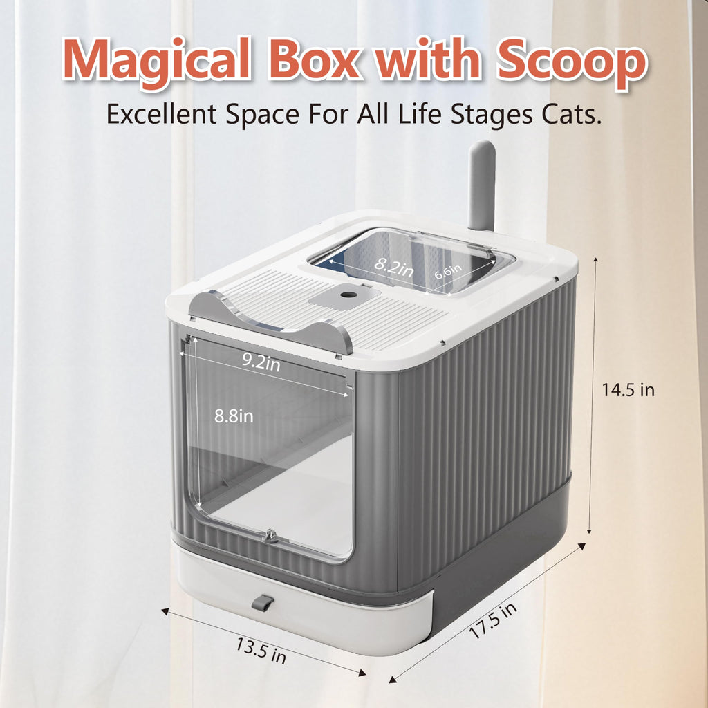 Covered Cat Litter Box with Lid Y30834