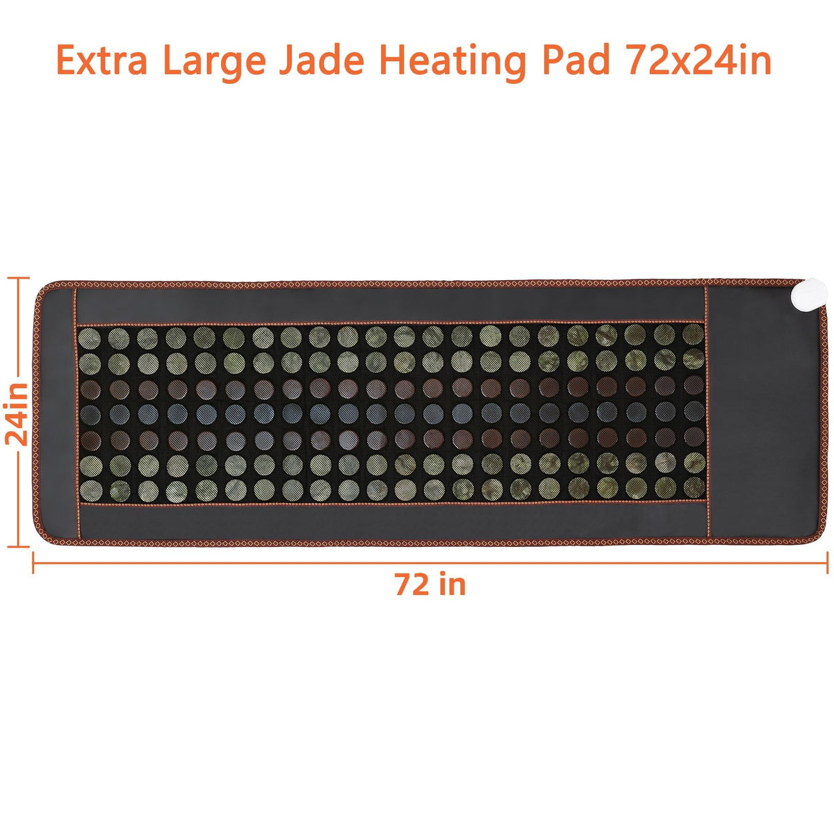 Far Infrared Jade and Tourmaline Electric Heating Pad 72" X 24" V705317