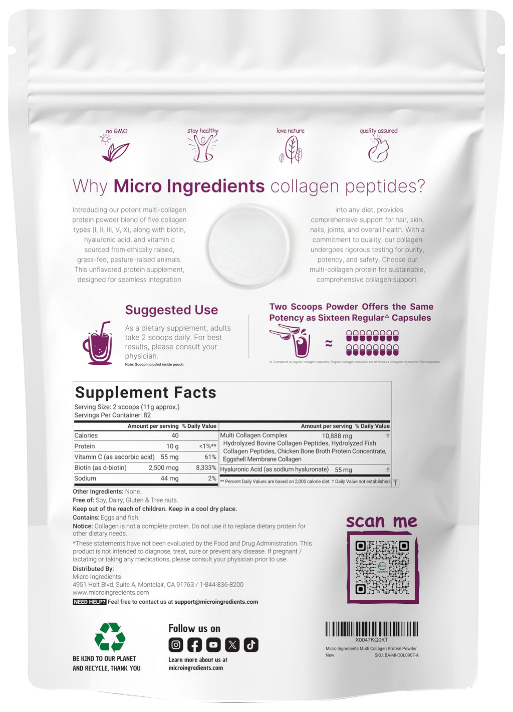 Multi Collagen Protein Powder & Vitamin D3 Bundle Pack U987