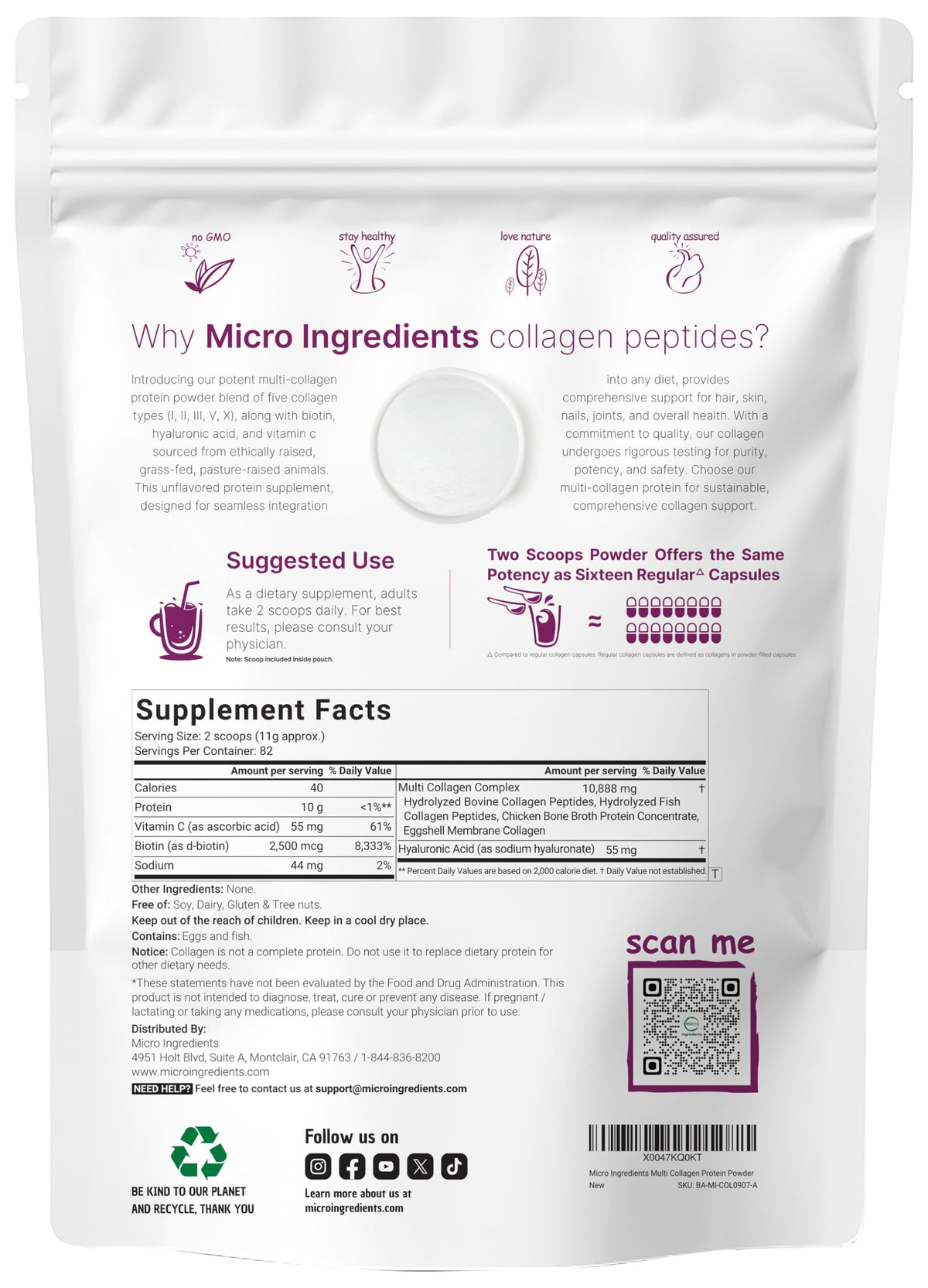 Multi Collagen Protein Powder & Vitamin D3 Bundle Pack U987