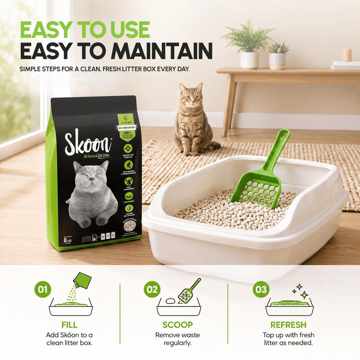 All Natural Unscented Cat Litter 8 lbs R698