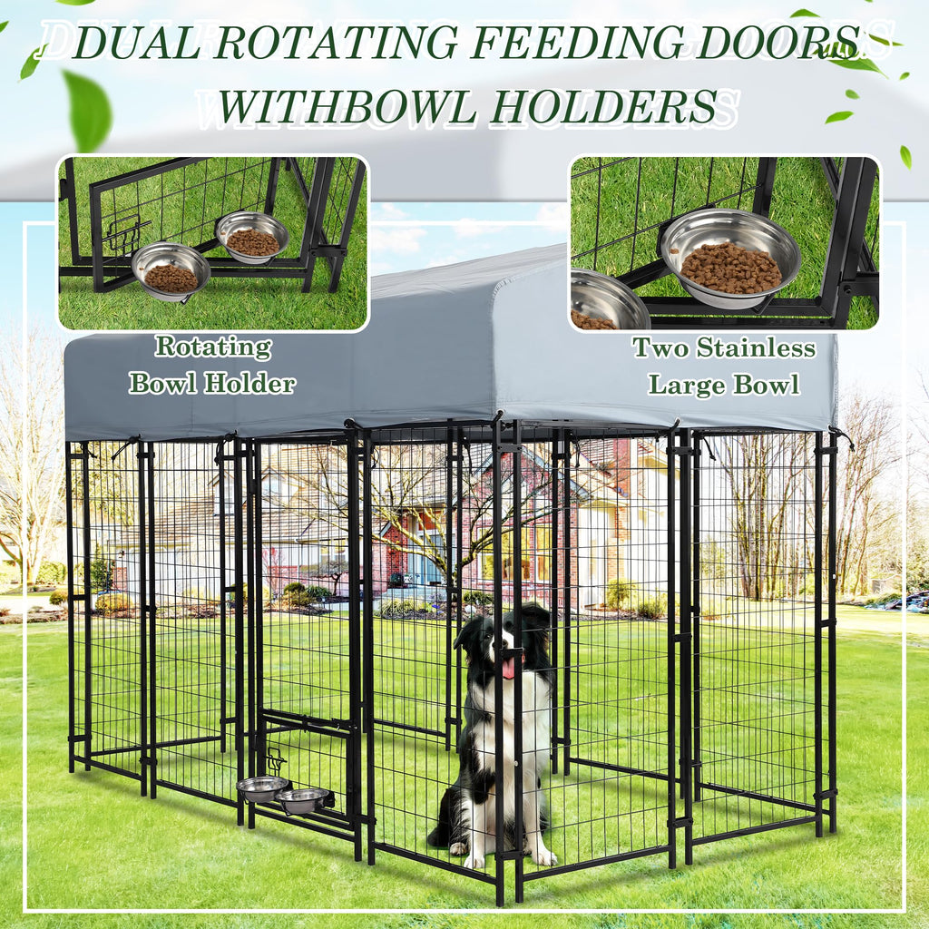 8x4x5.7 FT Outdoor Dog Kennel A89018