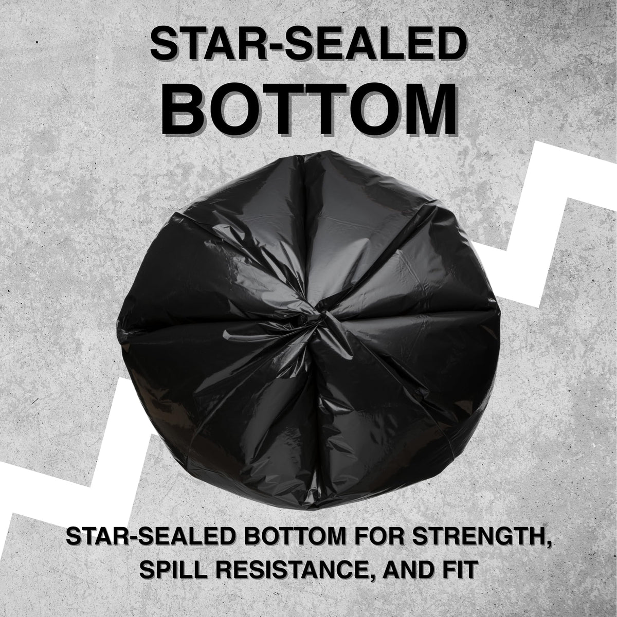 45 Gallon Black 1.5 Mil Trash Bags 100 Count F325525