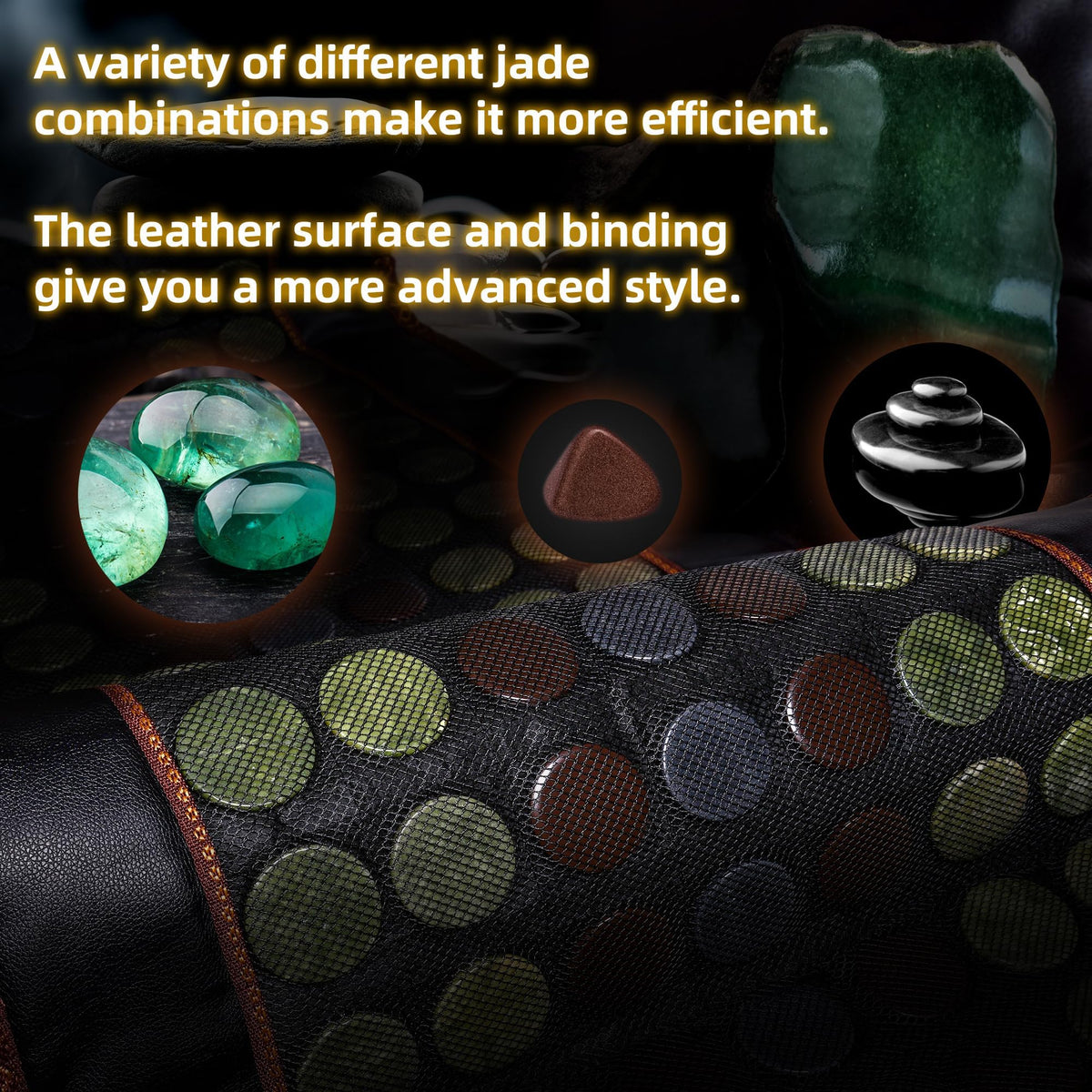 Far Infrared Jade and Tourmaline Electric Heating Pad 72" X 24" V705317