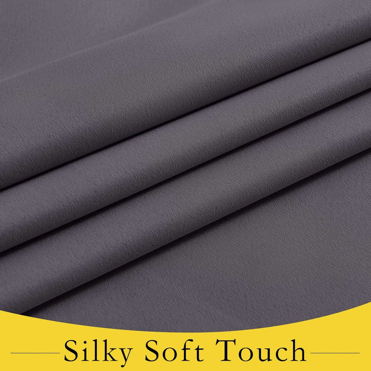Grey Blackout Thermal Insulated Curtain N2706
