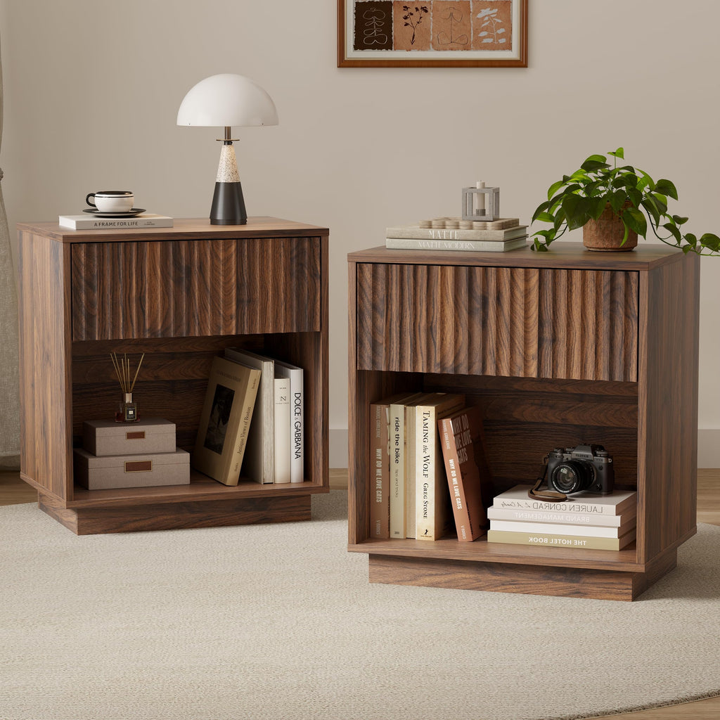 22" Fluted Nightstand Set of 2 X244