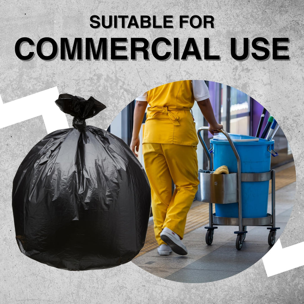 45 Gallon Black 1.5 Mil Trash Bags 100 Count F325525
