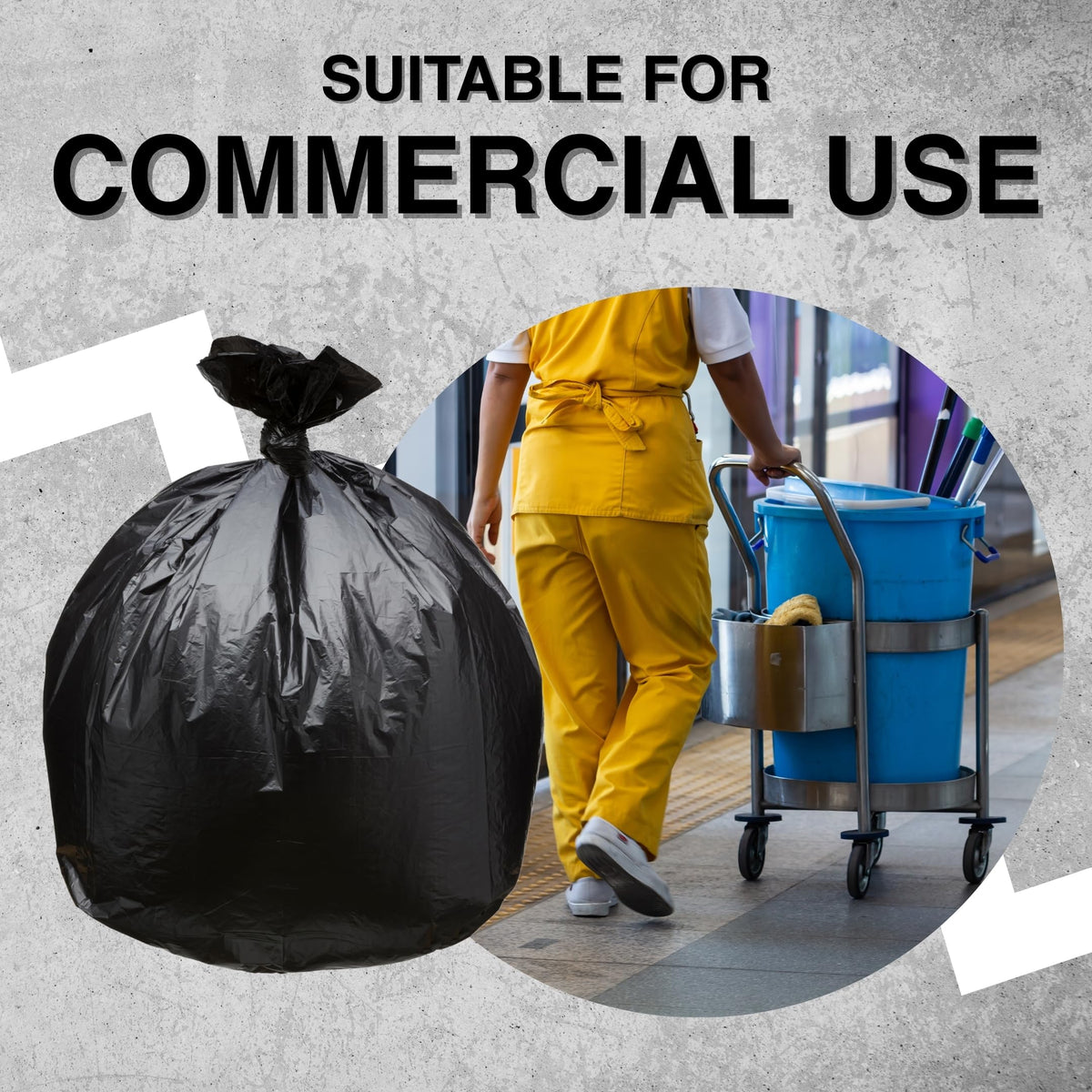 45 Gallon Black 1.5 Mil Trash Bags 100 Count F325525