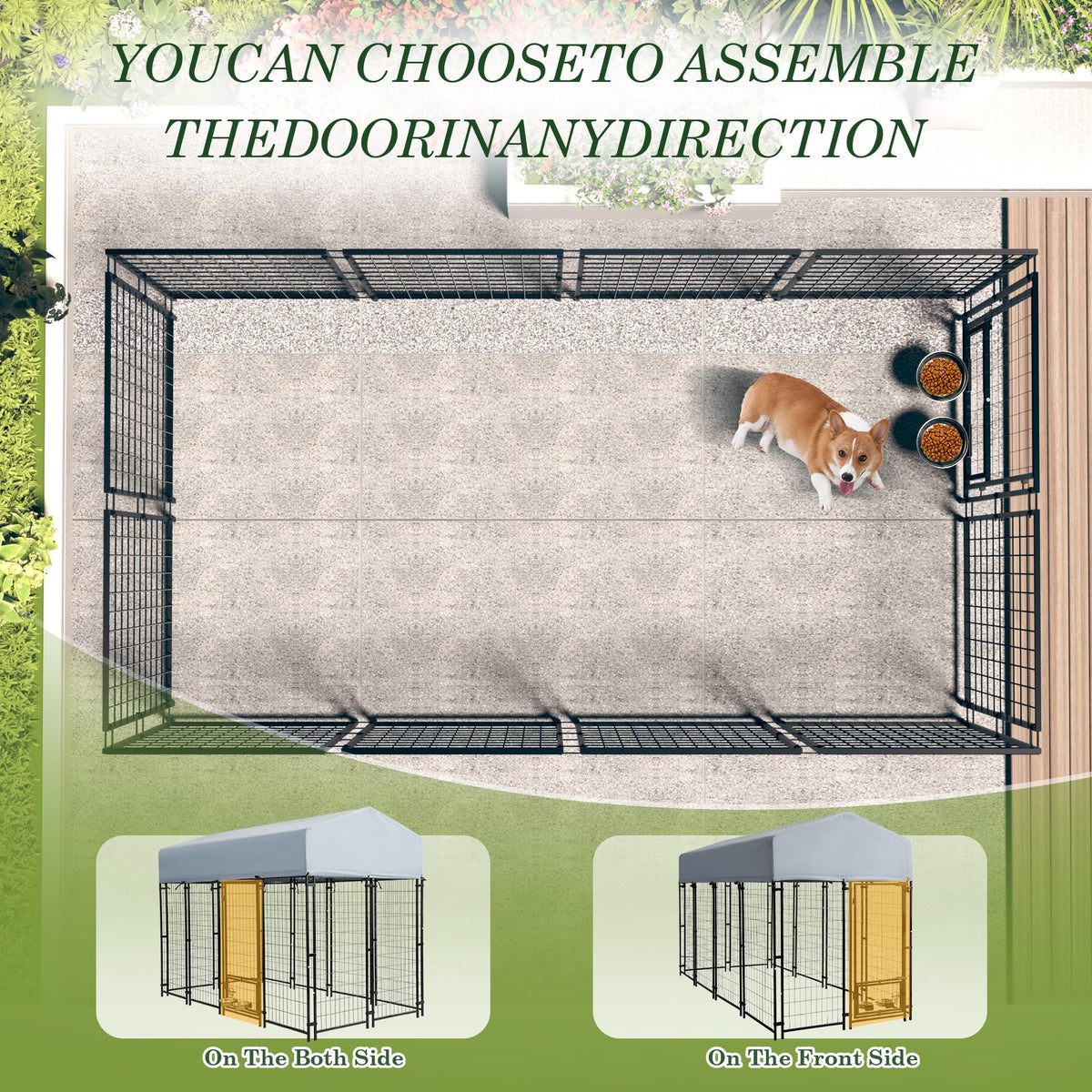 8x4x5.7 FT Outdoor Dog Kennel A89018